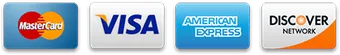 Accepted cards: Mastercard, Visa, American Express, Discover